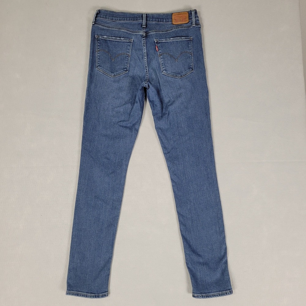 Levi's Jeans Womens 29x30 Blue Distressed 311 Skinny Shaping Stretch Denim - Picture 4 of 12